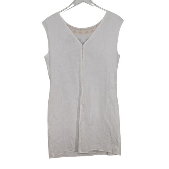 Flying Tomato Embroidered Dress Womens Size Large White Boho Sleeveless Shift - Picture 5 of 11